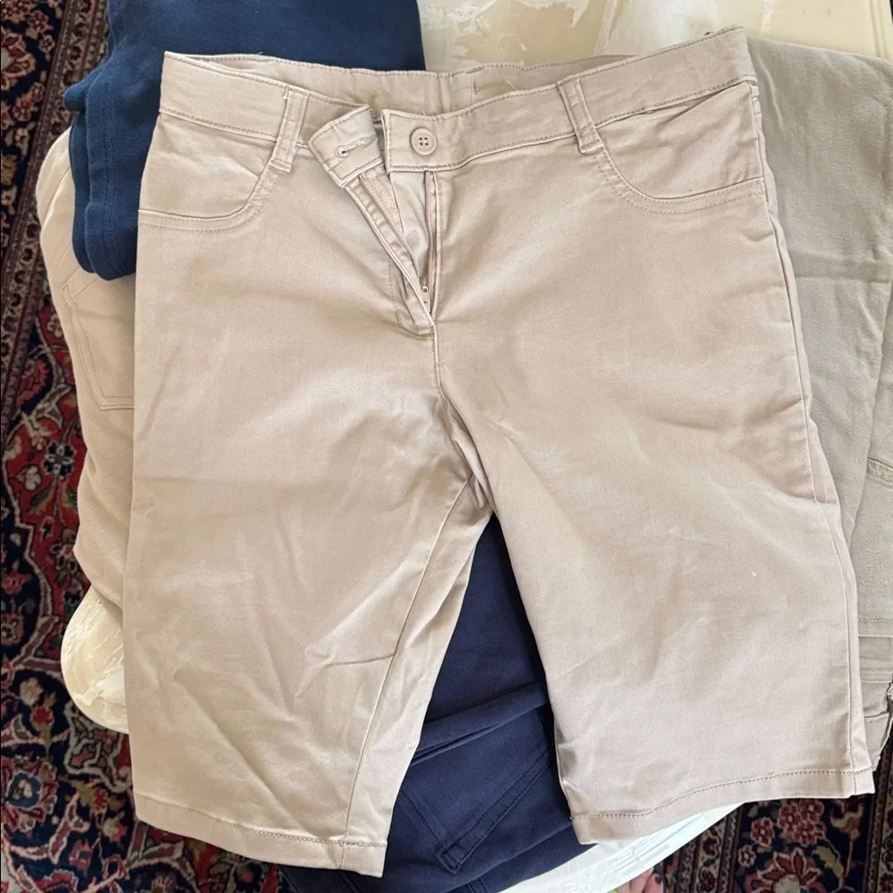 School Uniform Bundle – girl’s size 16 Pants, skirts Shorts, Blue & Beige